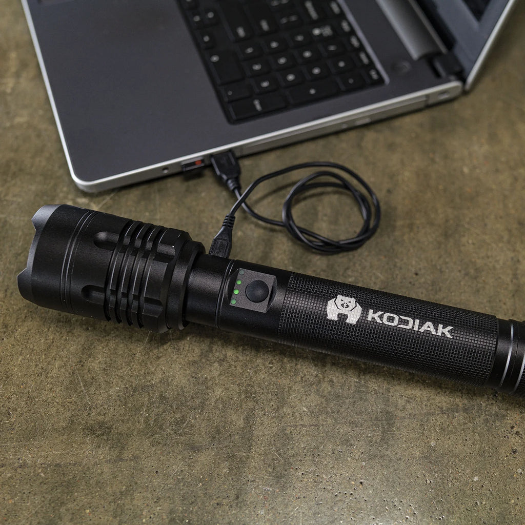 Rechargeable COB LED 6000 Lumen Tactical Flashlight 5000 mAh Q550528