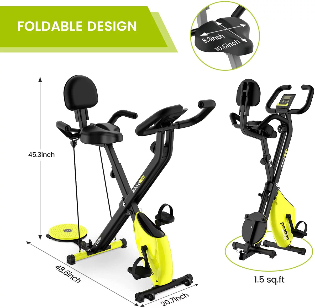 Exercise Bicycle Magnetic Resistance Belt Drive Indoor Bike K778710