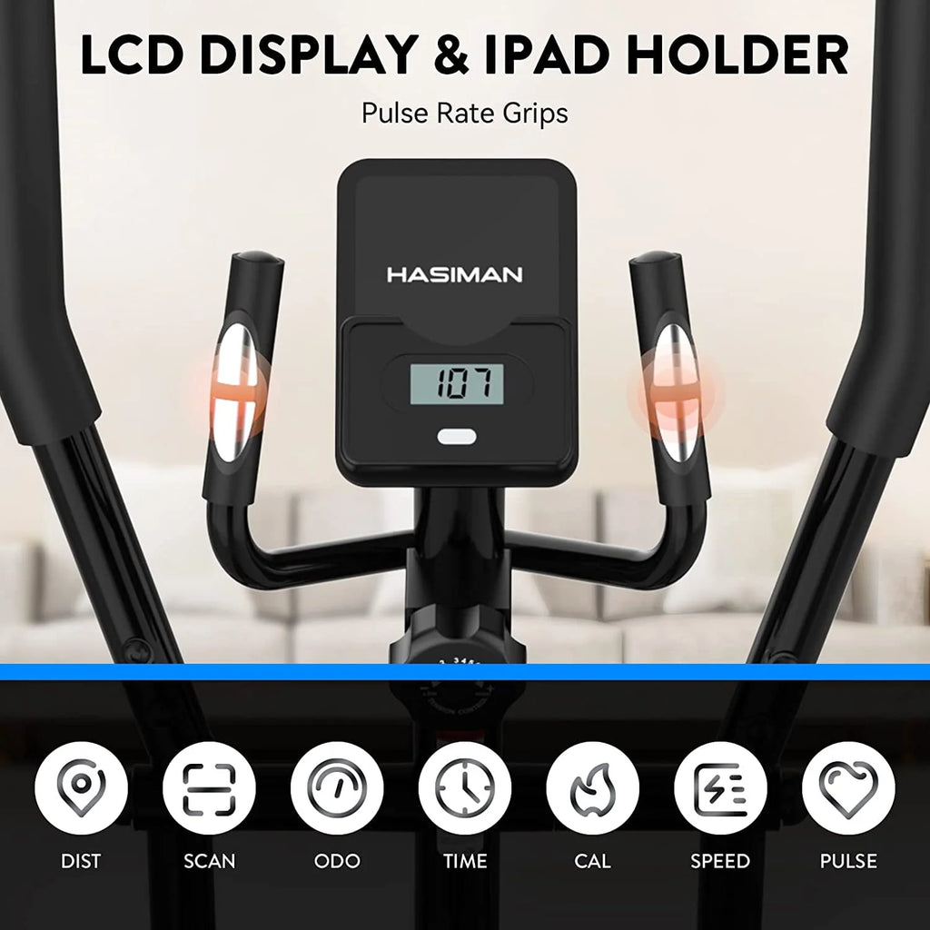 Silent Magnetic Elliptical Bike Stationary Exercise Machine O128