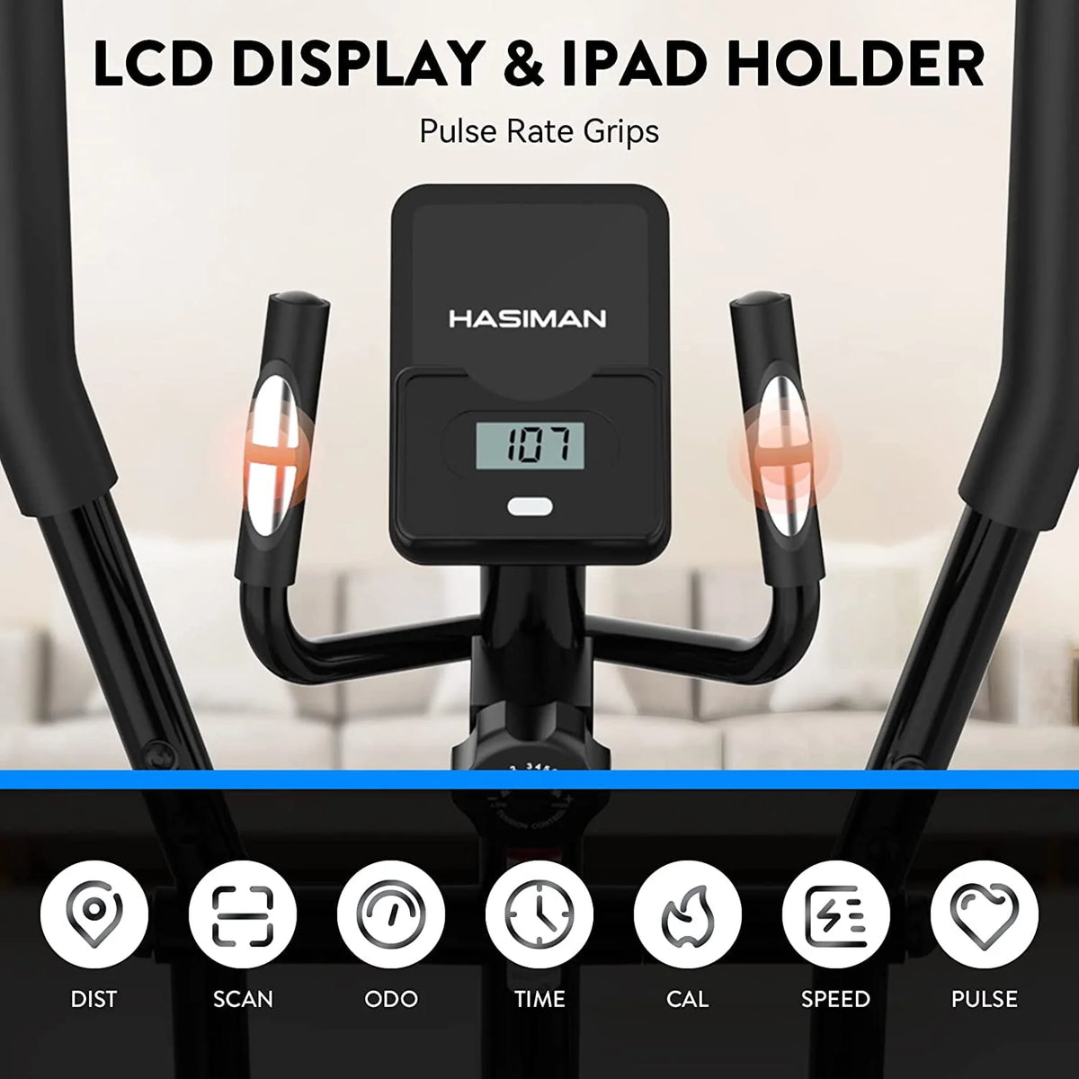 Silent Magnetic Elliptical Bike Stationary Exercise Machine O128