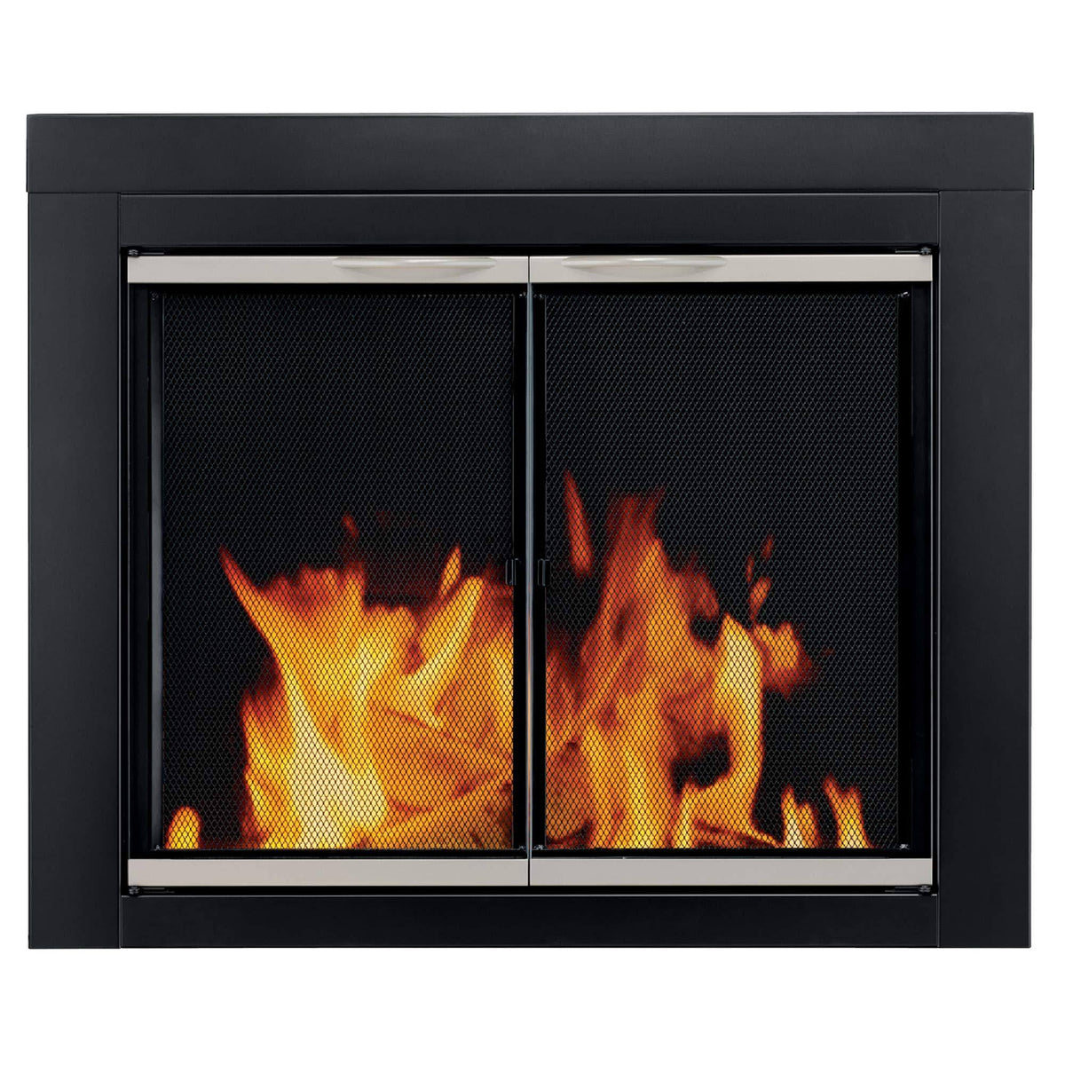 Black Small Fireplace Glass Door H524204