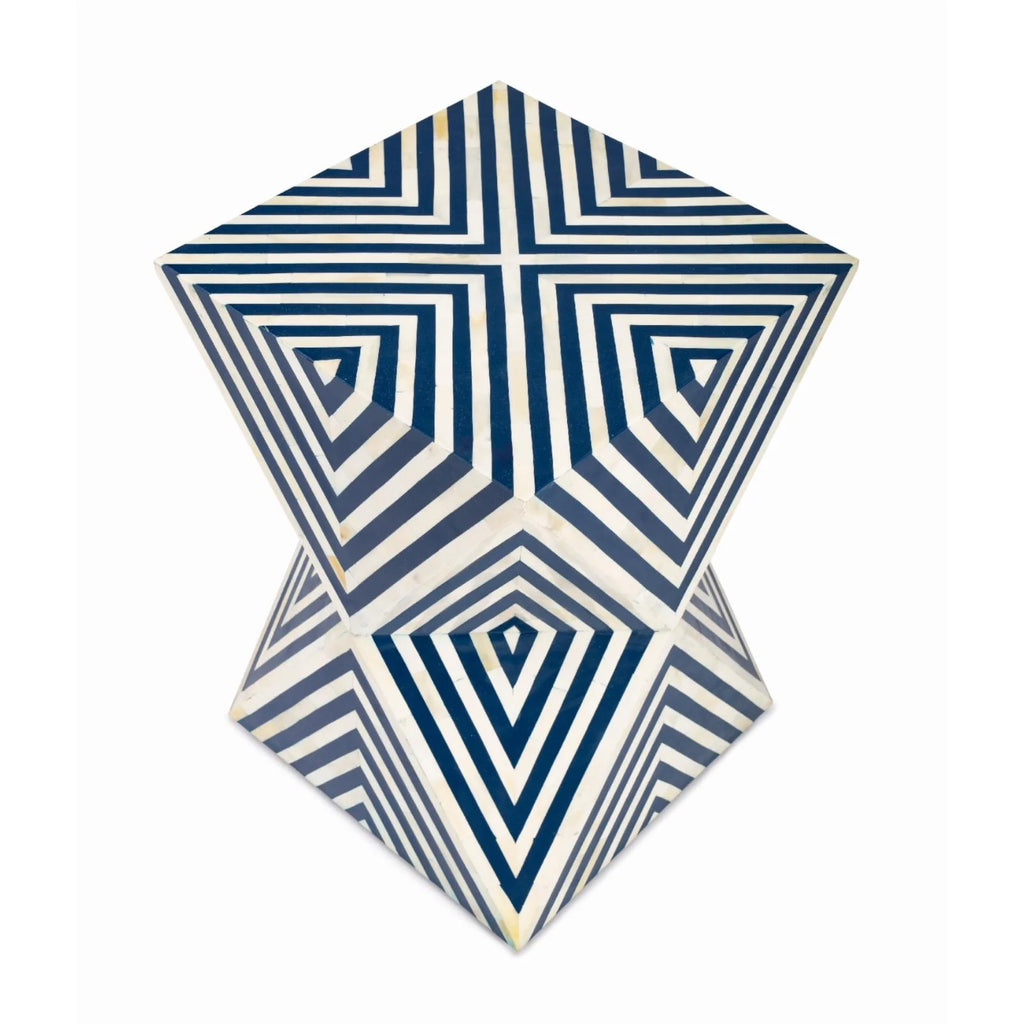 Blue and White Bone Inlay End Table T53156