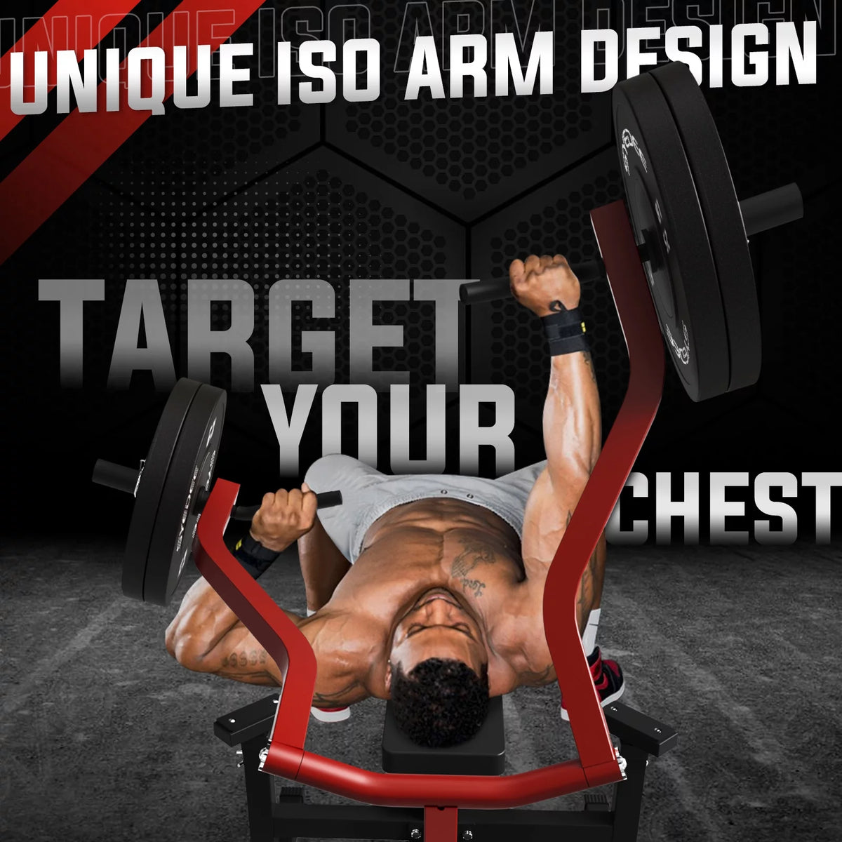 Chest Press Machine with Converging Arms K131684