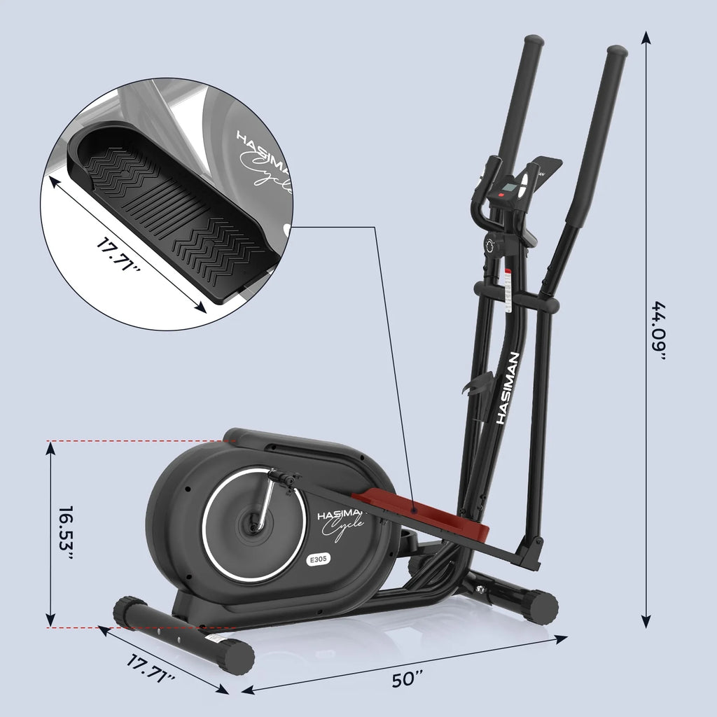 Silent Magnetic Elliptical Bike Stationary Exercise Machine O128