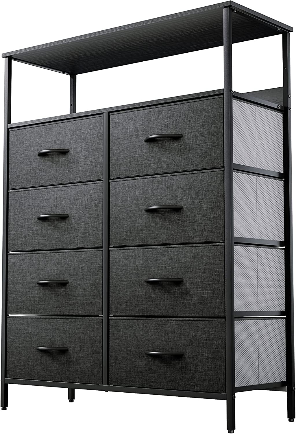 8 Drawer Fabric Dresser with Shelves C97040