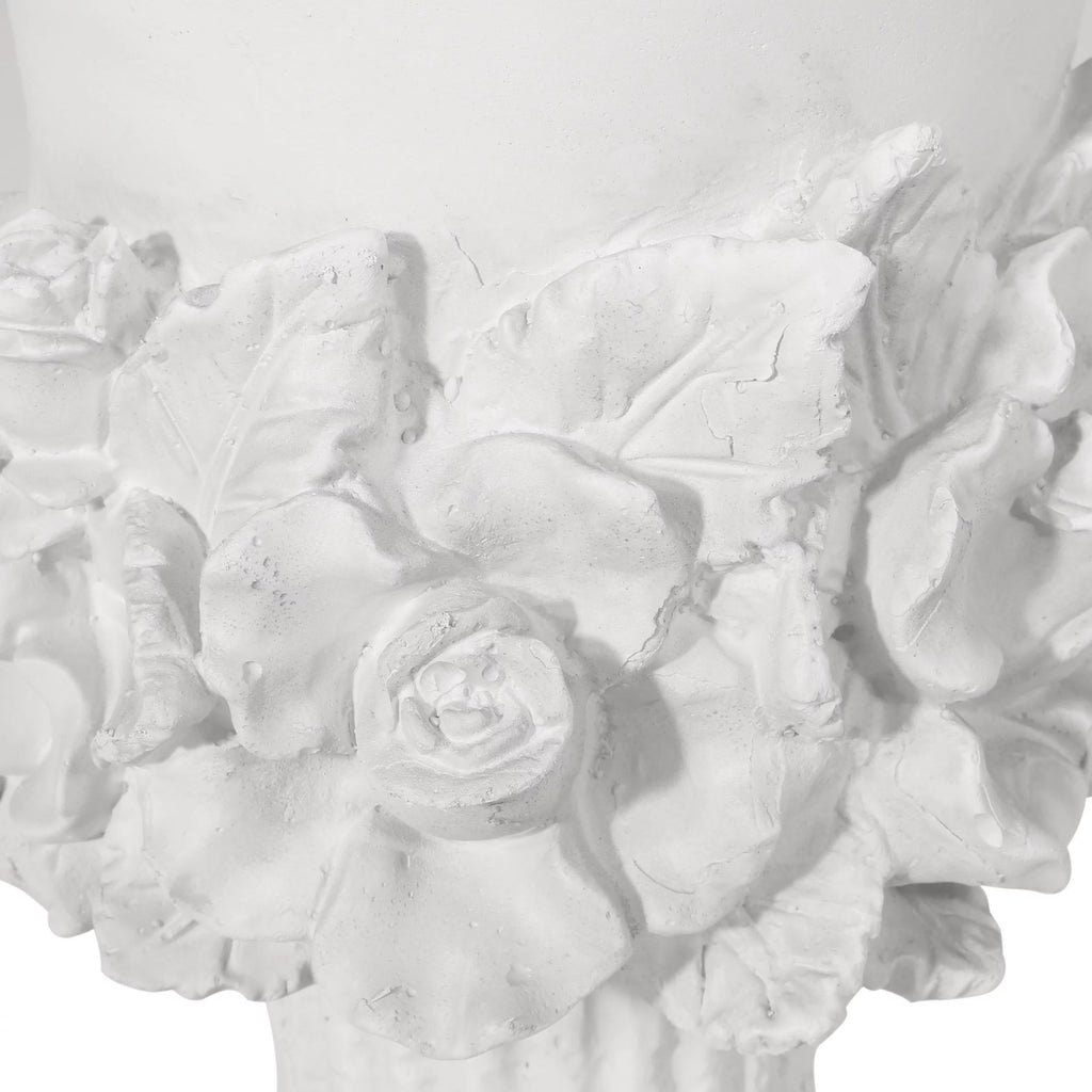 Lightweight Concrete Urn Planter Antique White I7848