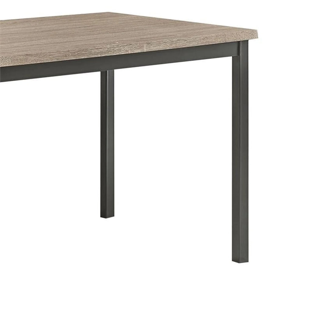30" Metal Dining Table with Wooden Top R209629