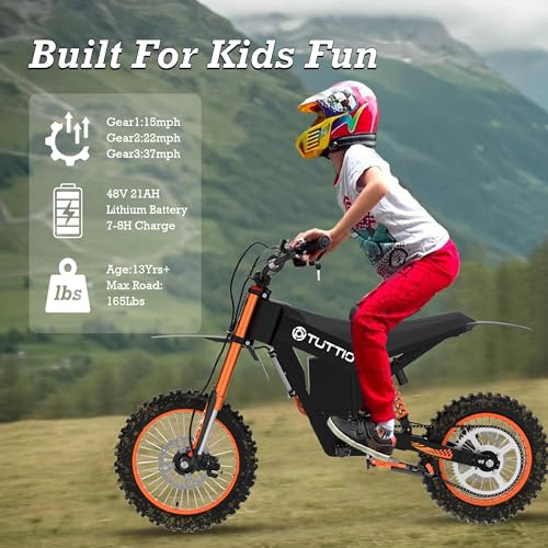 48V Kids Electric Dirt Bike with 21AH Battery I695