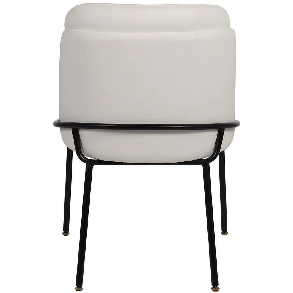 White Vegan Leather Dining Chair Y92120