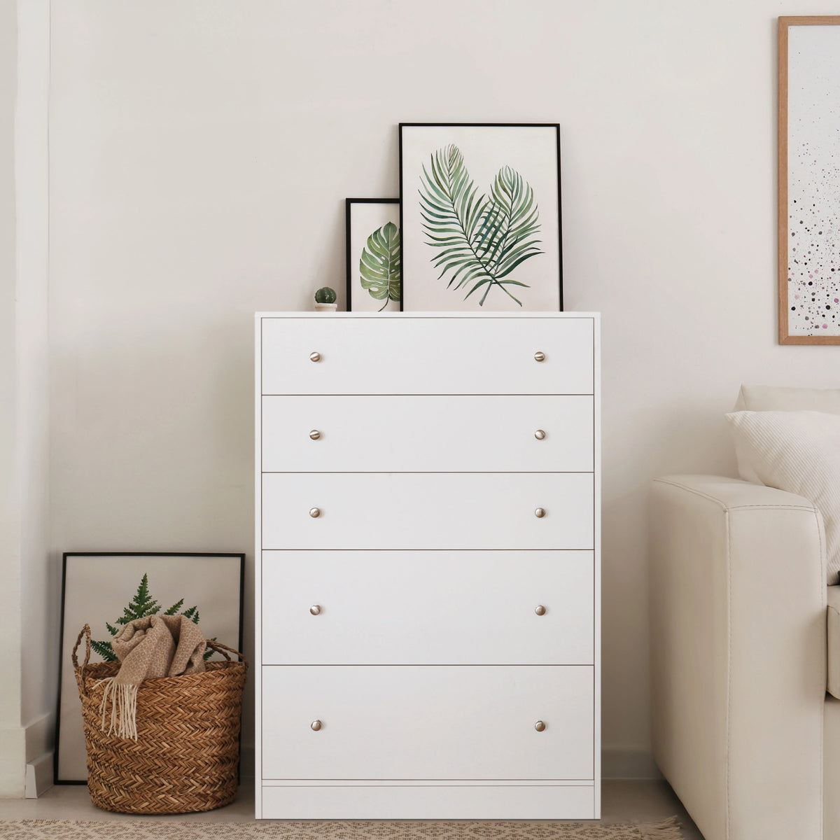 Oversized Black 5-Drawer Wood Dresser P820134