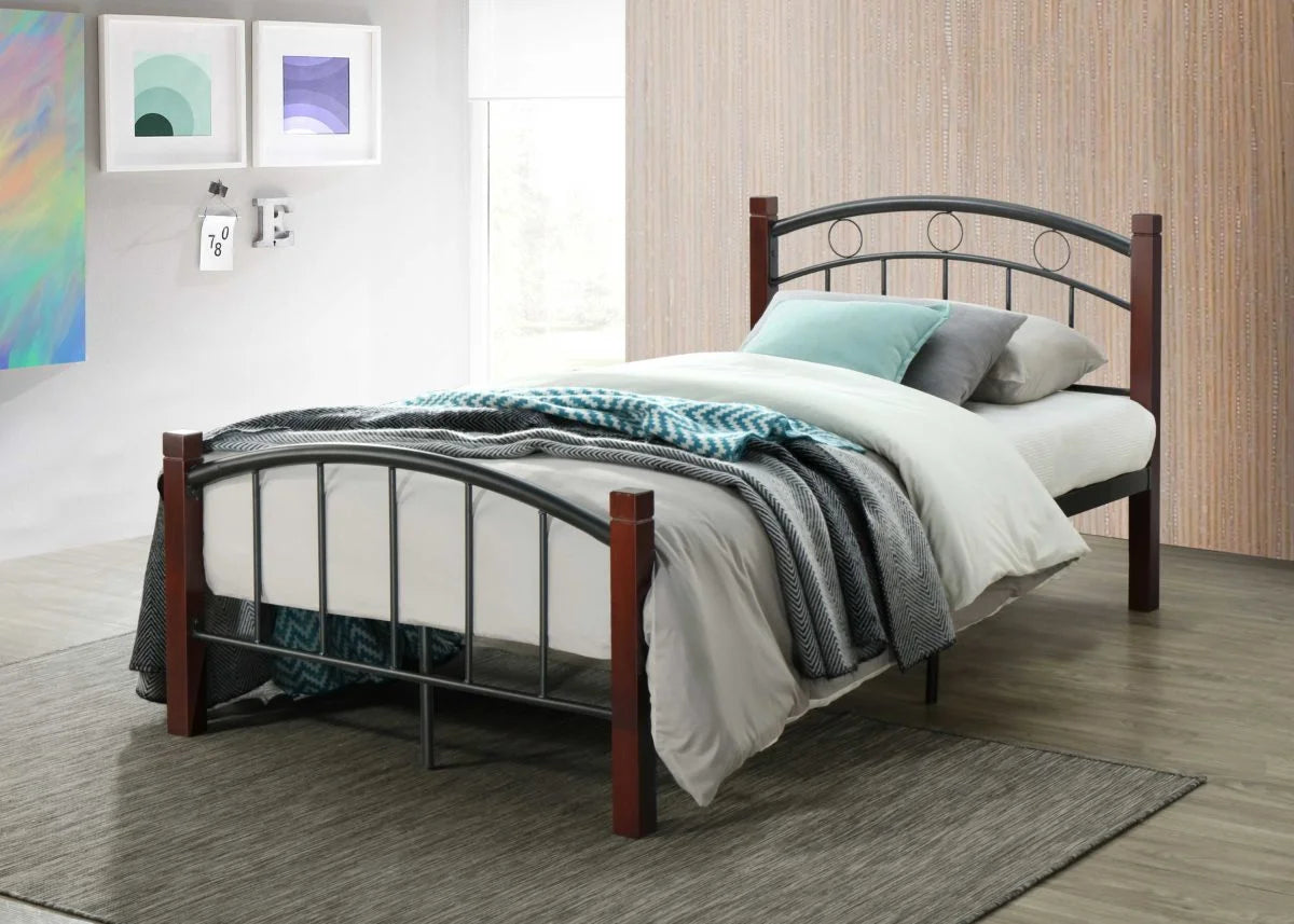 Metal Platform Bed with Headboard and Footboard Full Size E4525