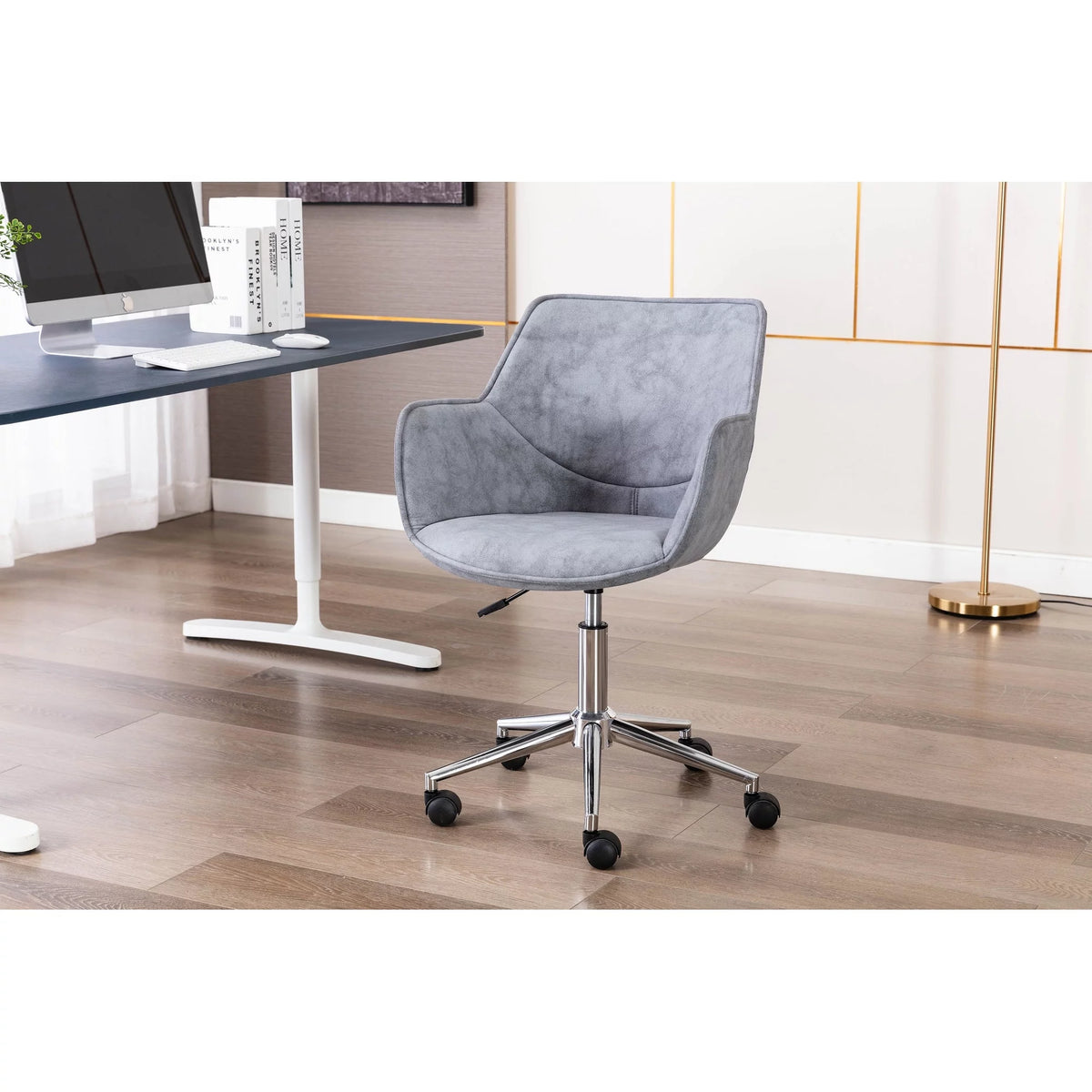Pink Microfiber Adjustable Office Chair V6511