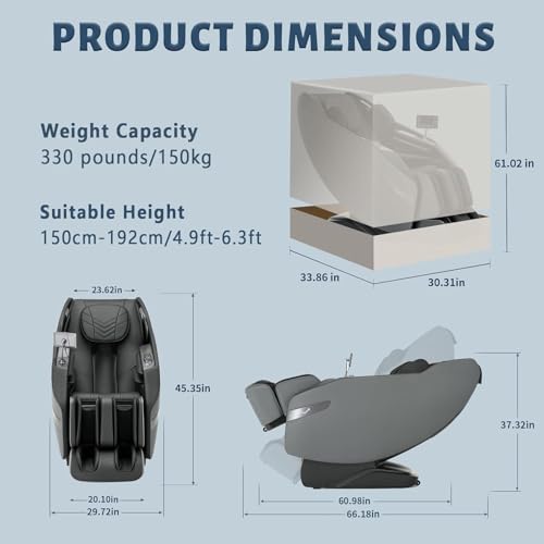 3D Full Body Zero Gravity Massage Chair with Heat and SL-Track W111