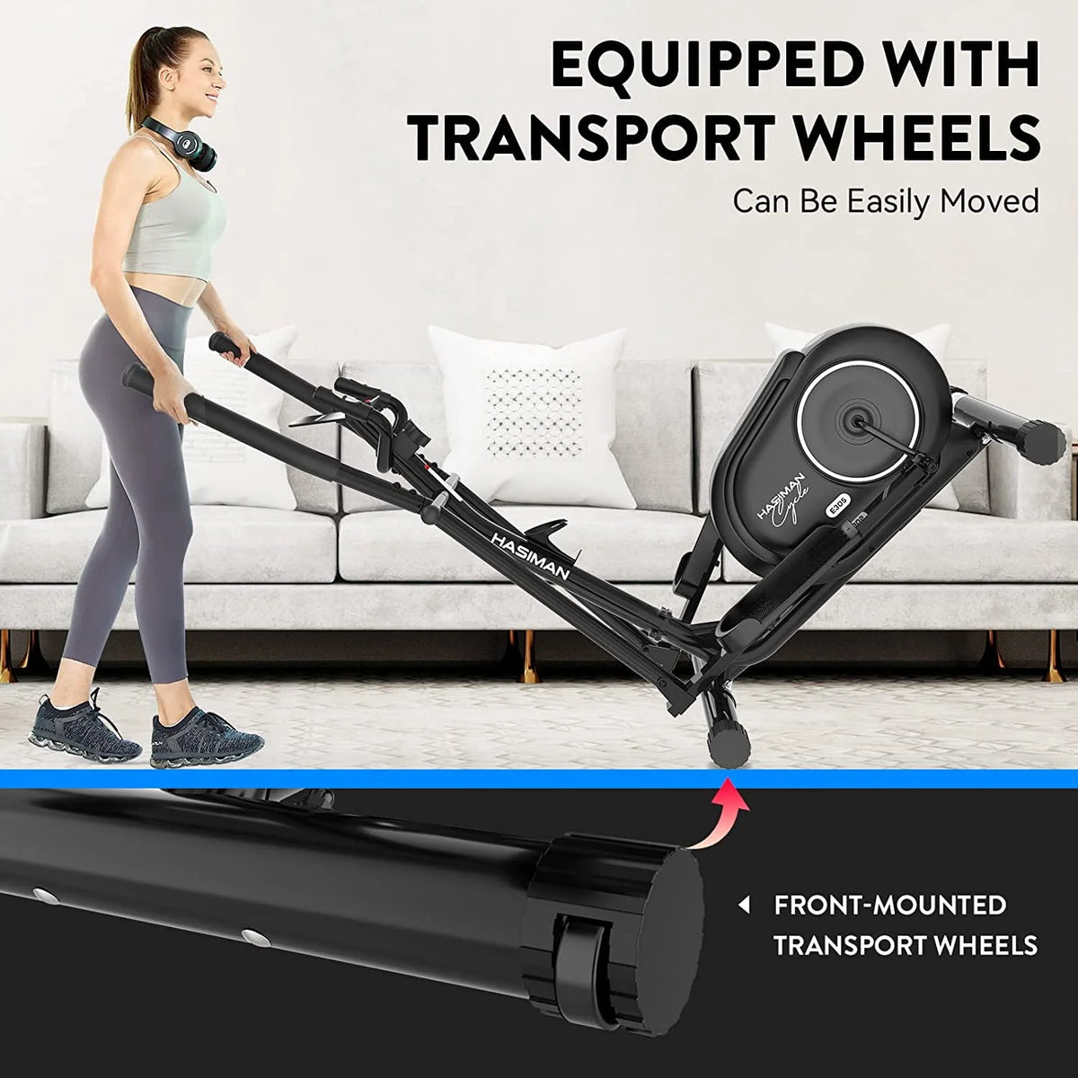 Silent Magnetic Elliptical Bike Stationary Exercise Machine O128