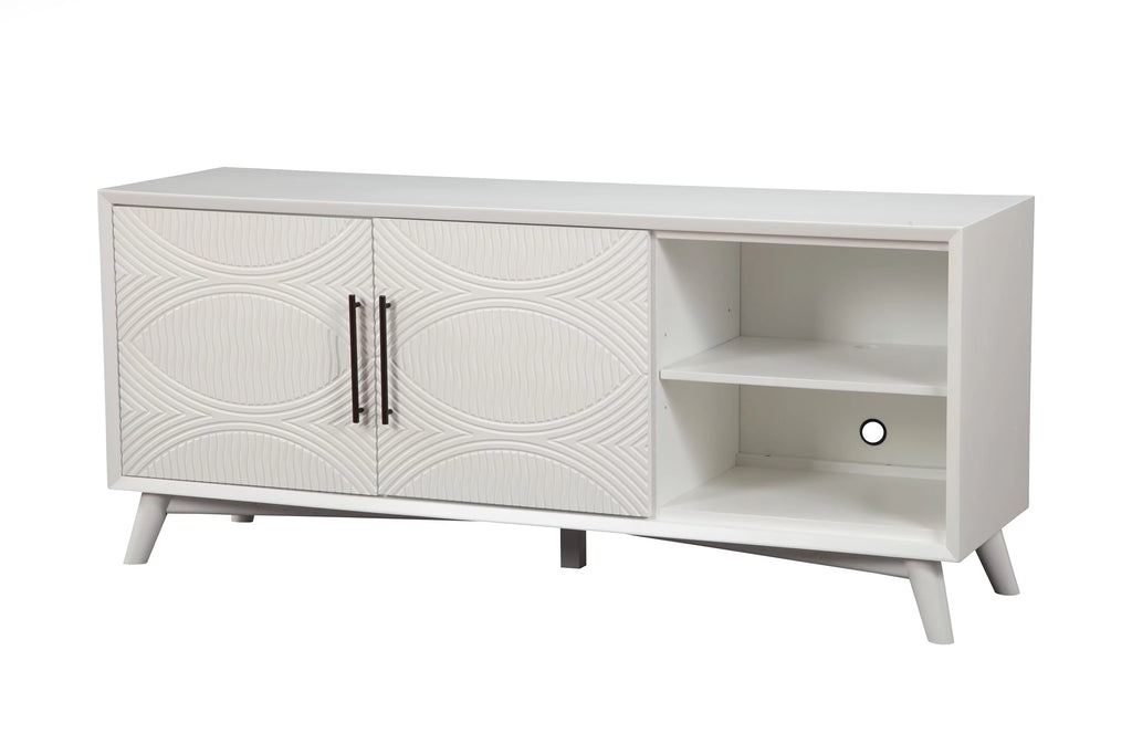 White Wood TV Console A346452