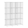 White 12 Cube Plastic Storage Organizer M27354