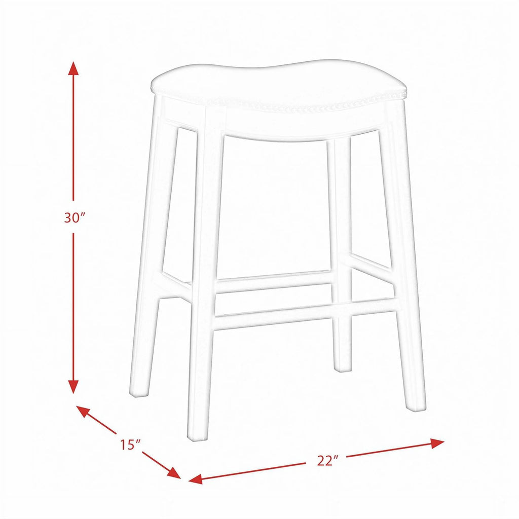 Brown Backless Bar Stool Q437