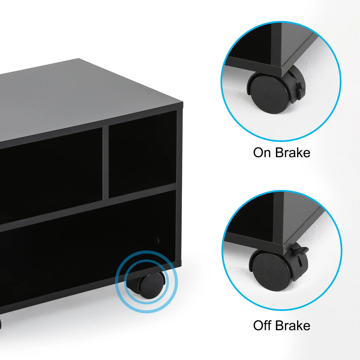 Under Desk Printer Stand Cart with Wheels X416