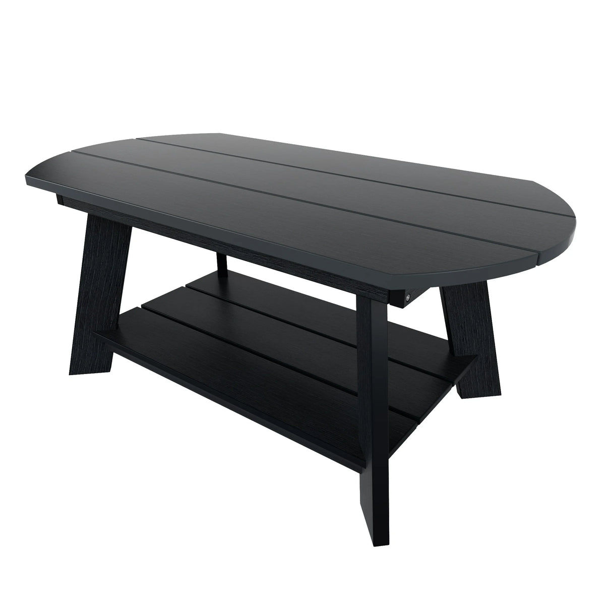 Black 3-Piece Outdoor Coffee Table and Side Table Set K6728