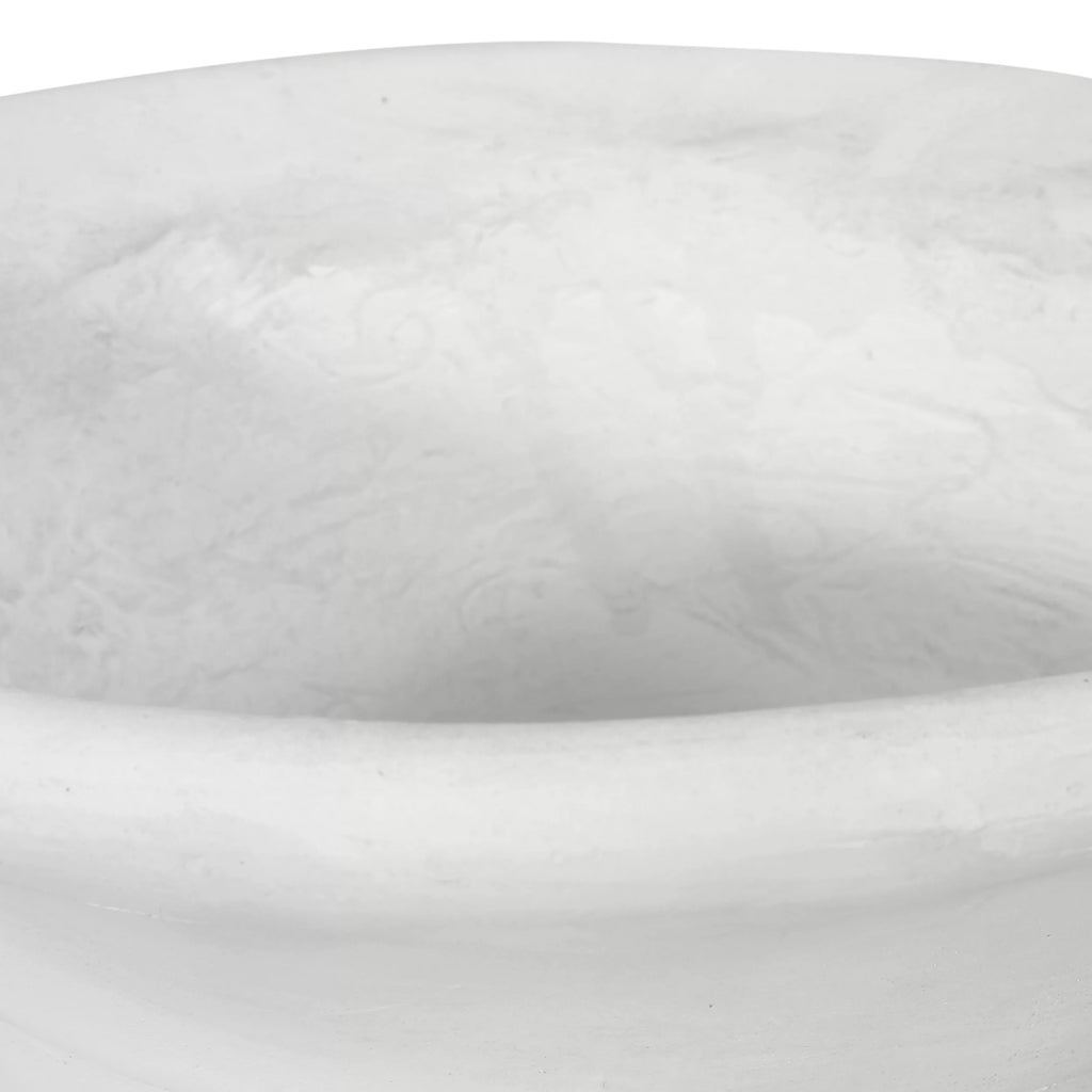Lightweight Concrete Urn Planter Antique White I7848