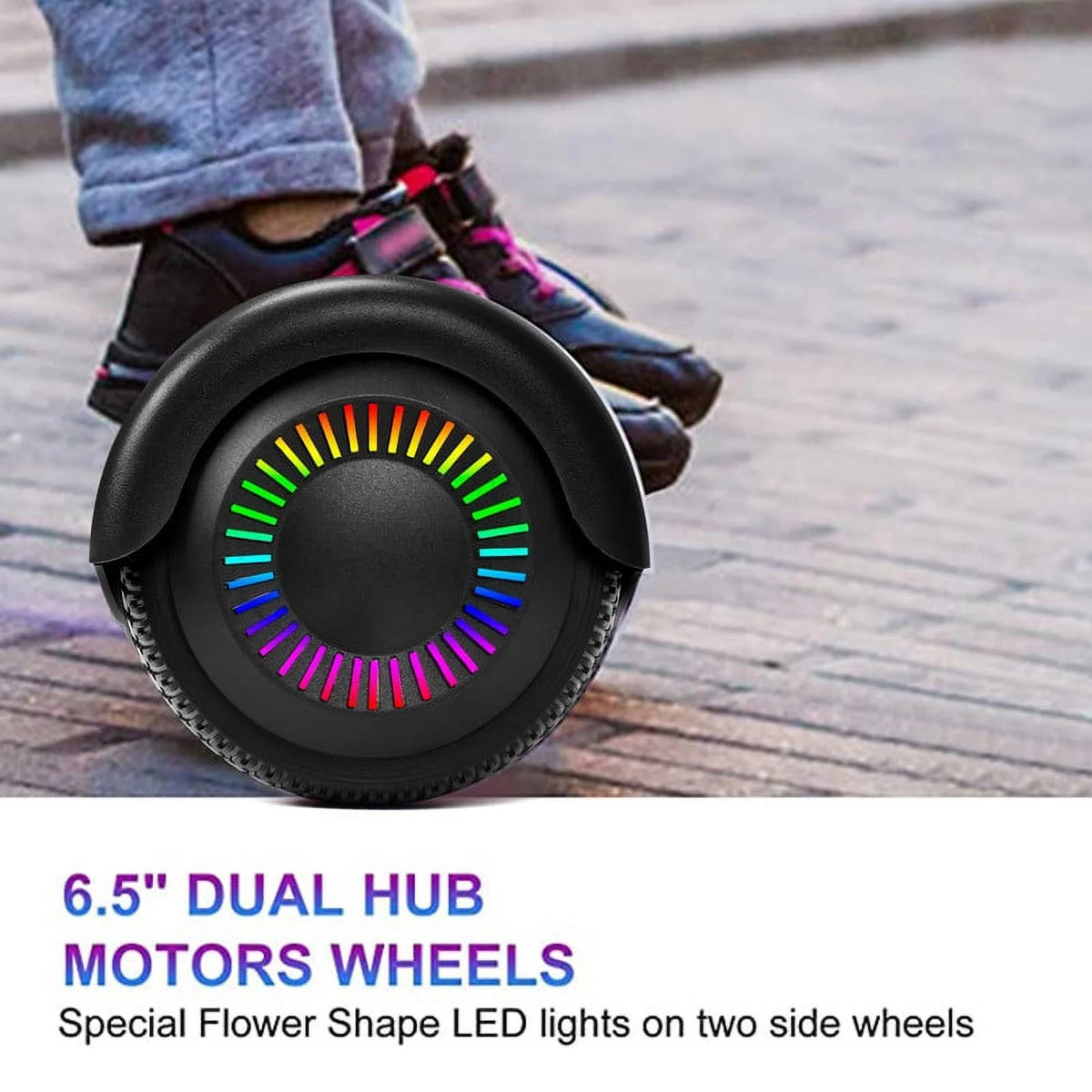 6.5 Two Wheel Self Balancing Scooter with Seat Attachment & LED Lights A552