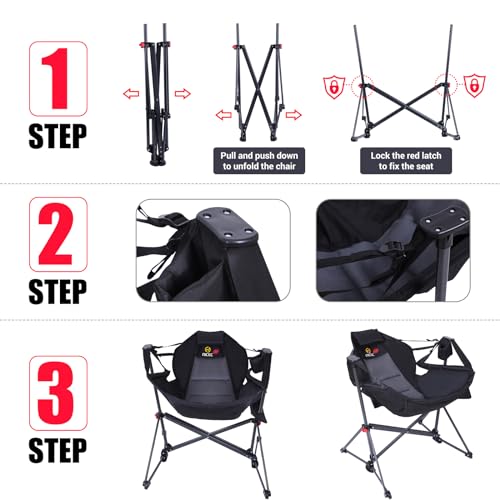 Heated Camping Chair with Cup Holder and Side Pocket B515