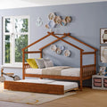 Wood House Bed with Trundle Full Size H18830