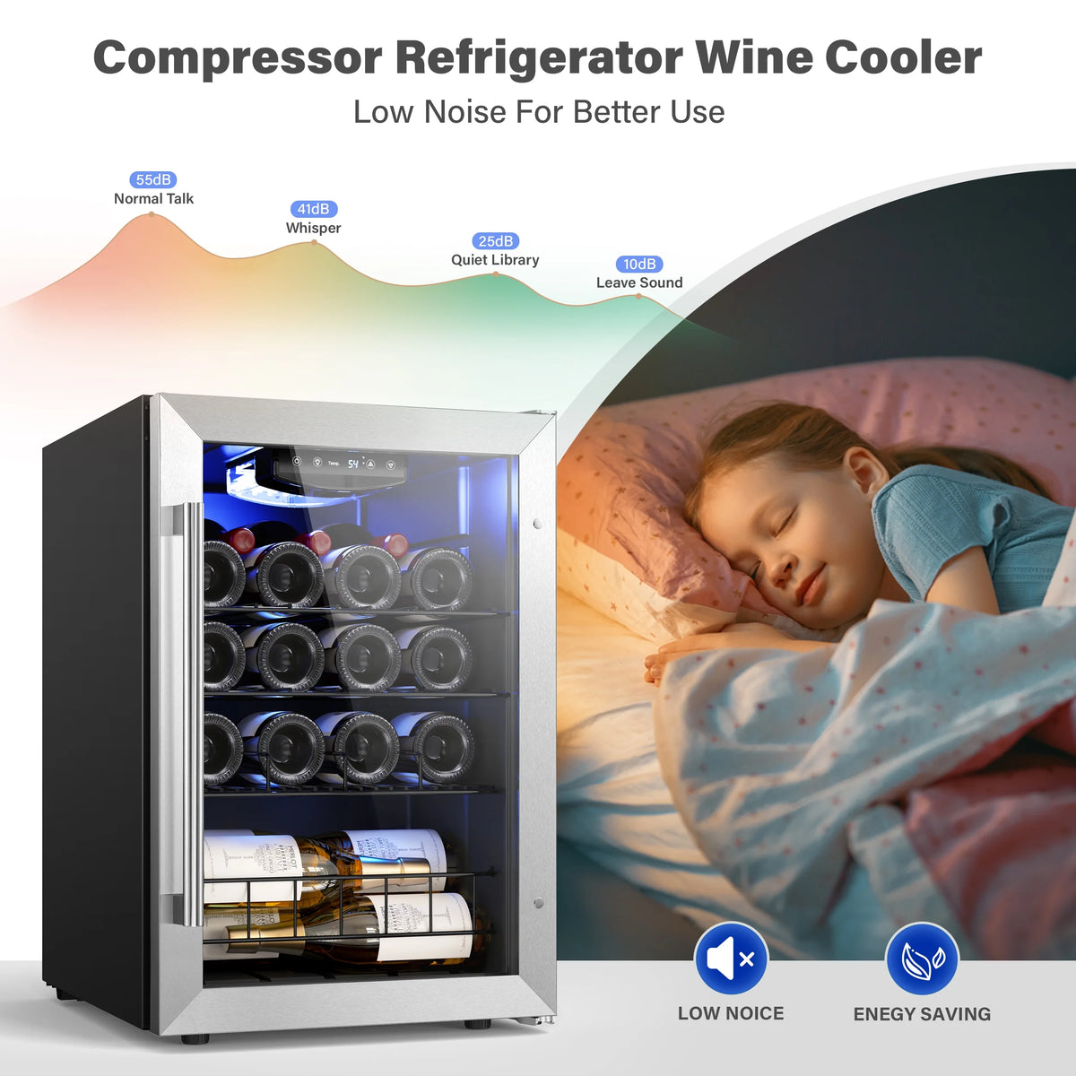 20 Bottle Freestanding Compact Wine Cooler Refrigerator S84756