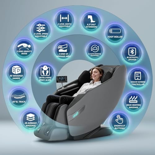 3D Full Body Zero Gravity Massage Chair with Heat and SL-Track W111