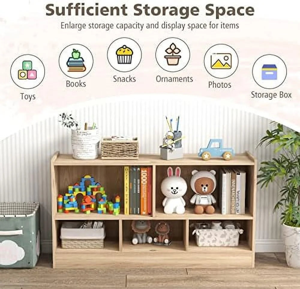 2-Tier 5 Cube Wooden Bookcase H6485