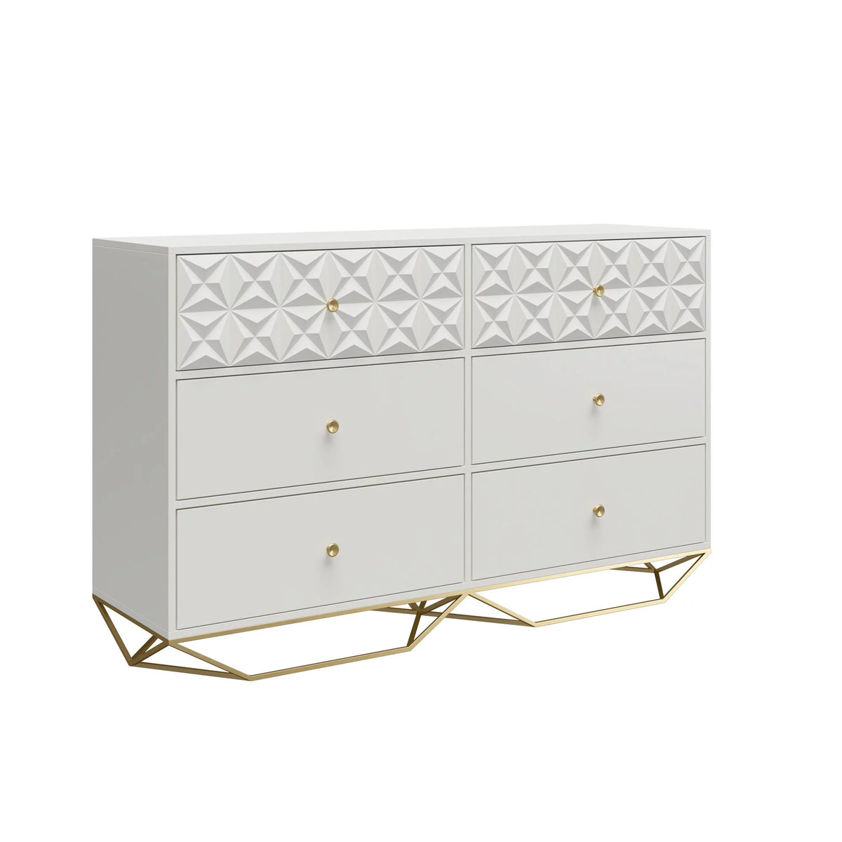White 6 Drawer Dresser H517226