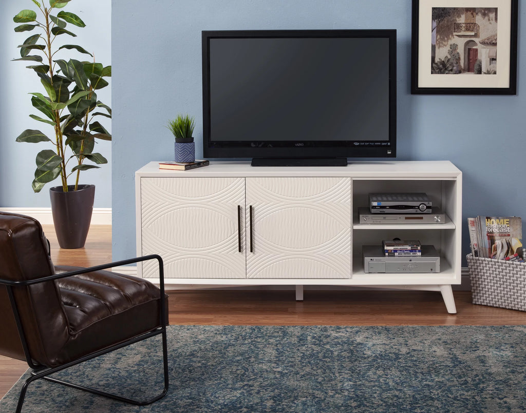 White Wood TV Console A346452