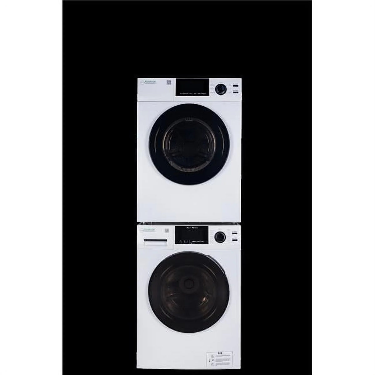1.9cf 110V Washer and 4 cf 220V Vented Sensor Dryer A926