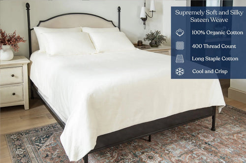 100% Organic Cotton Full Flat Sheet K3029