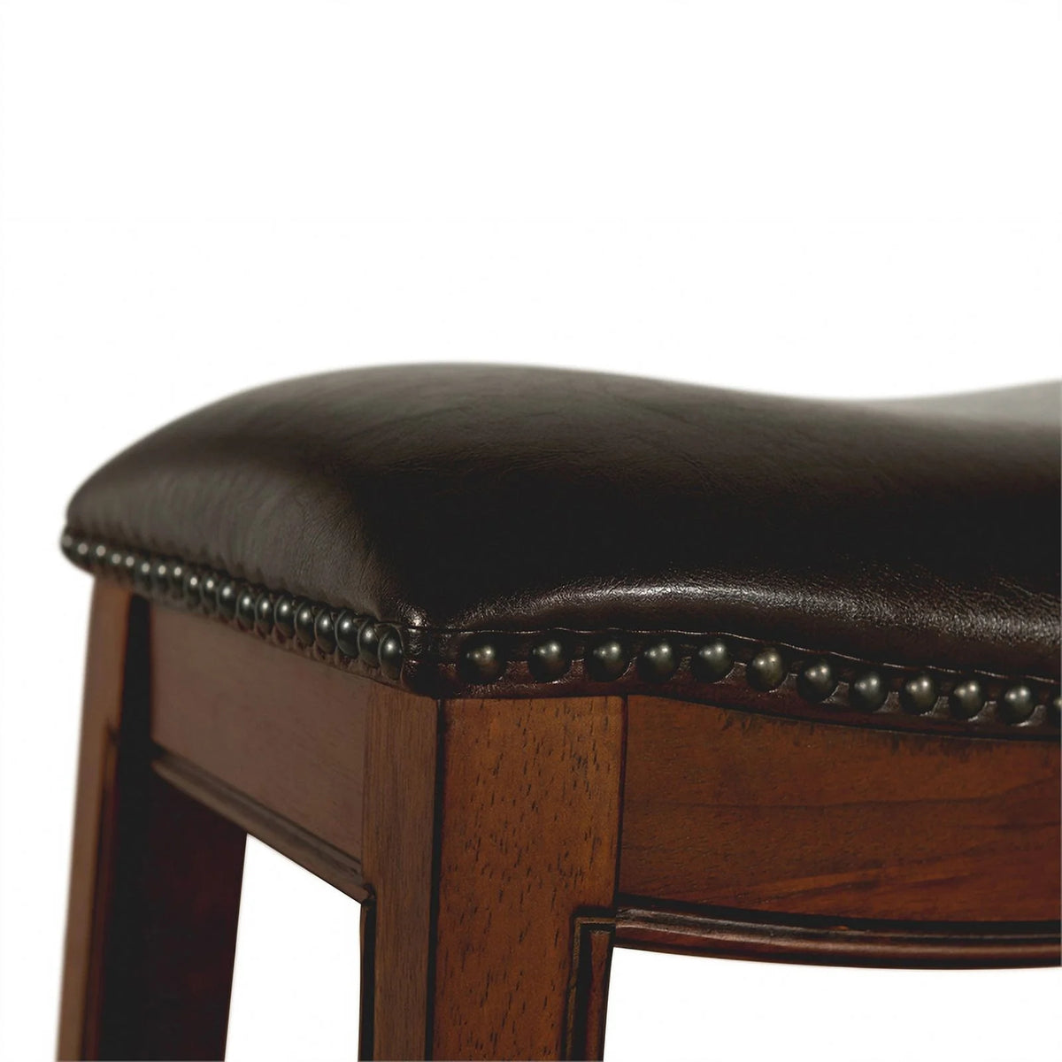 Brown Backless Bar Stool Q437