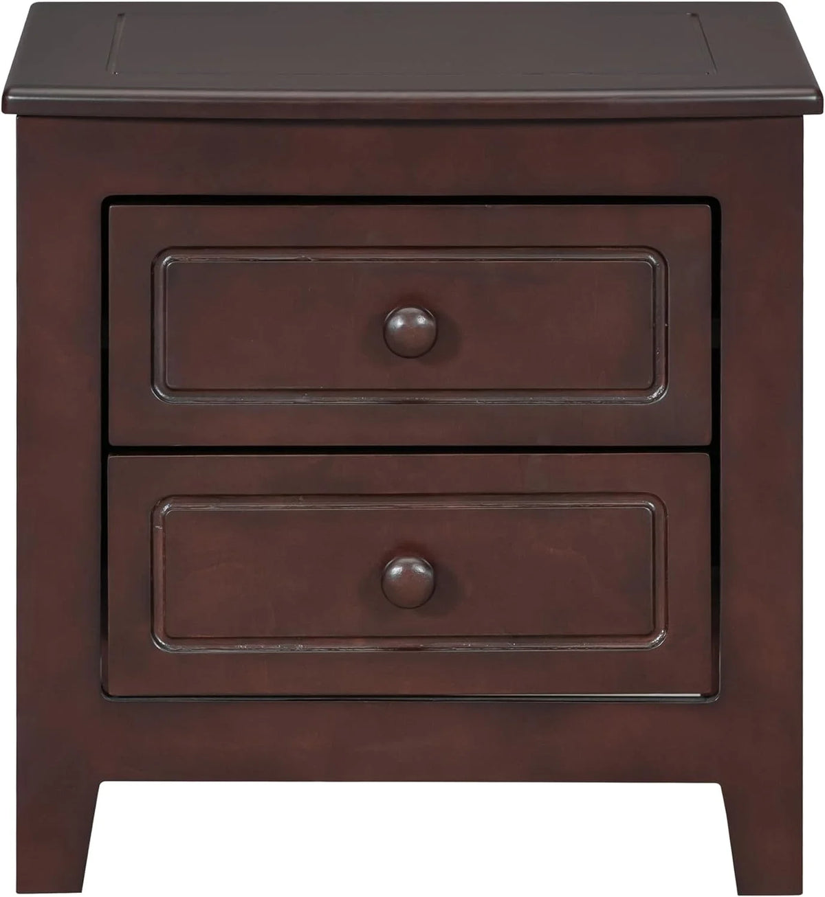 Dark Walnut 2 Drawer Solid Wood Nightstand T191287