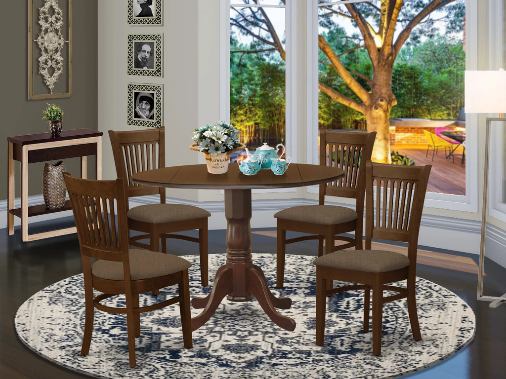 5 Pc Dinette Table with 2 Drop Leaves and 4 Seat Chairs J2828