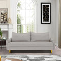 67" Velvet Tufted Loveseat Sofa with 2 Pillows Z841229