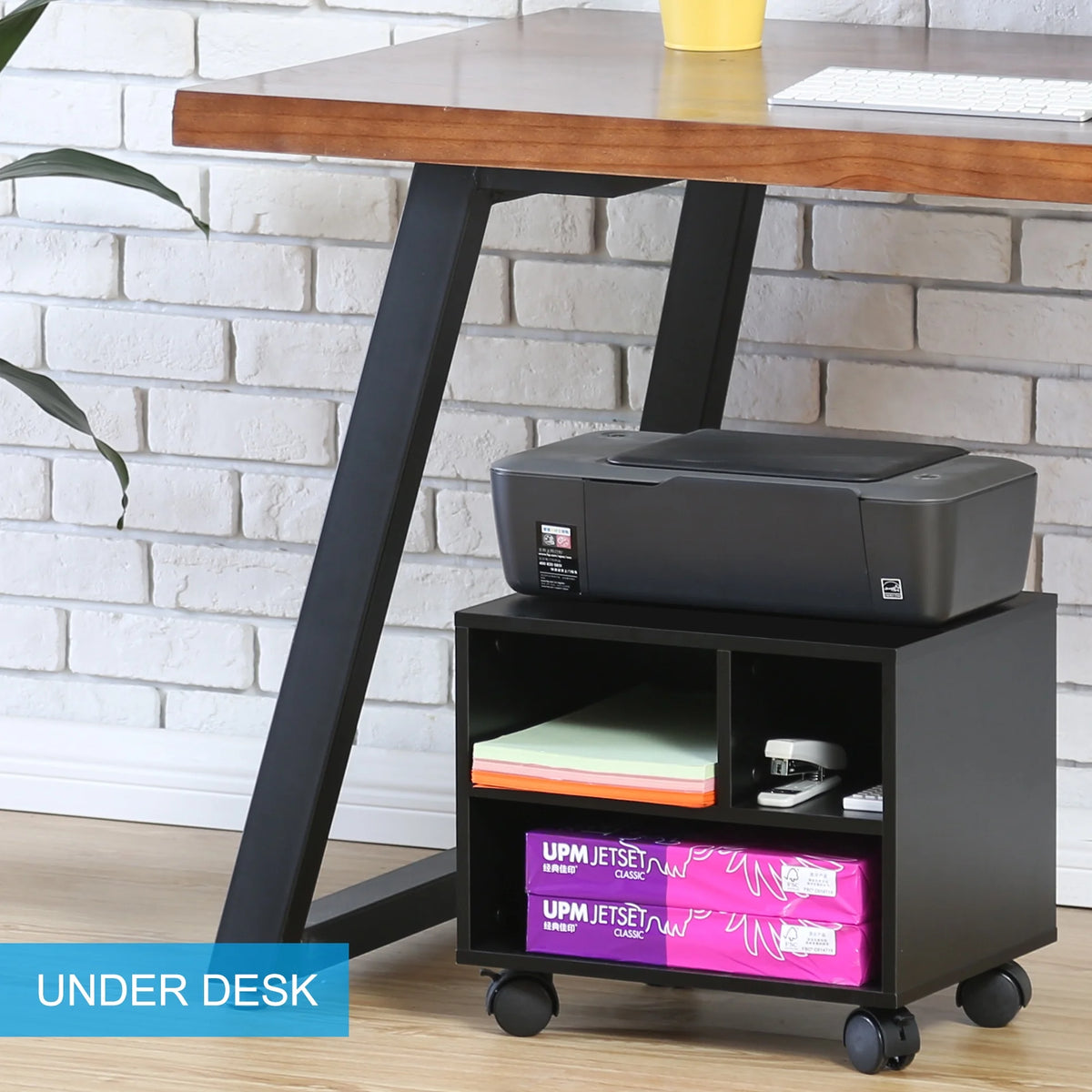 Under Desk Printer Stand Cart with Wheels X416