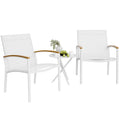 3 Pieces Textilene Fabric Patio Bistro Set with Table E310