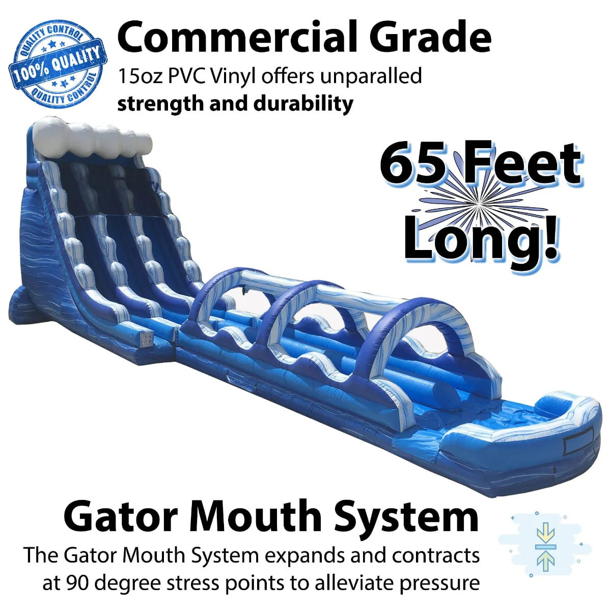 65' Commercial Inflatable Water Slide with Blower H48362