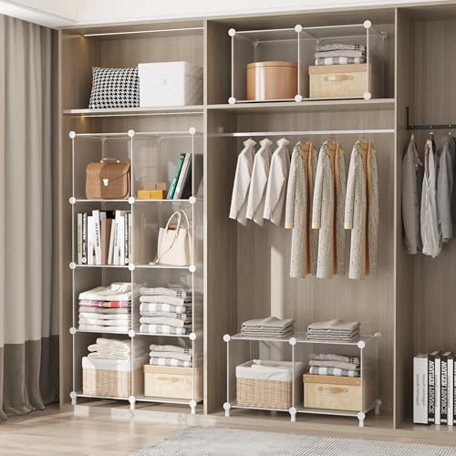 White 12 Cube Plastic Storage Organizer M27354