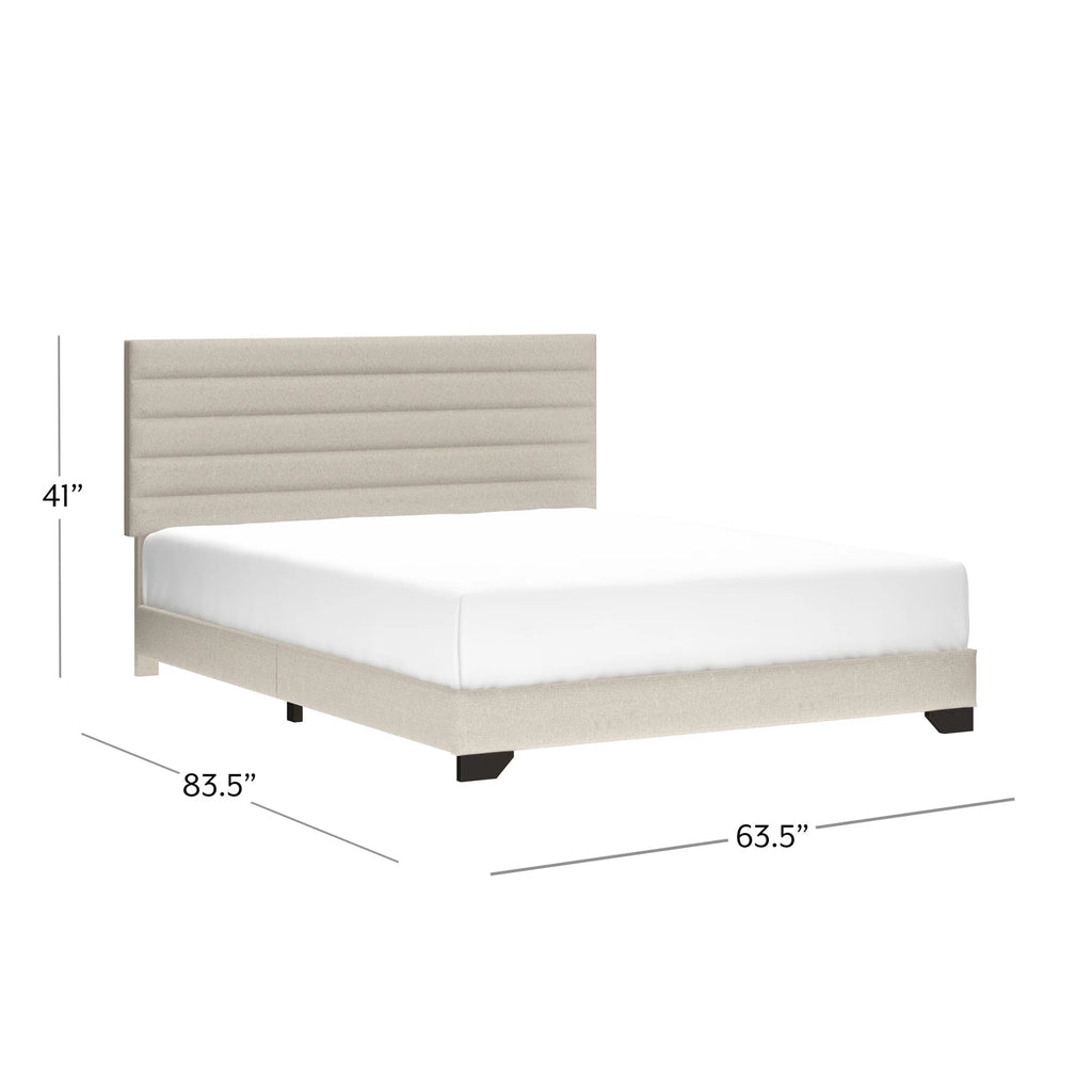 Charcoal Upholstered Queen Platform Bed Z2050