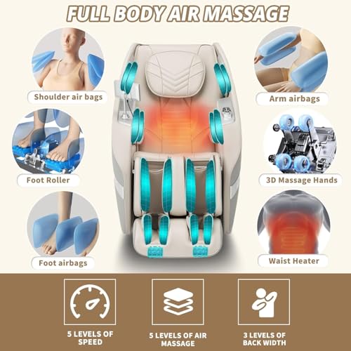 3D Full Body Zero Gravity Massage Chair with Heat and SL-Track W111