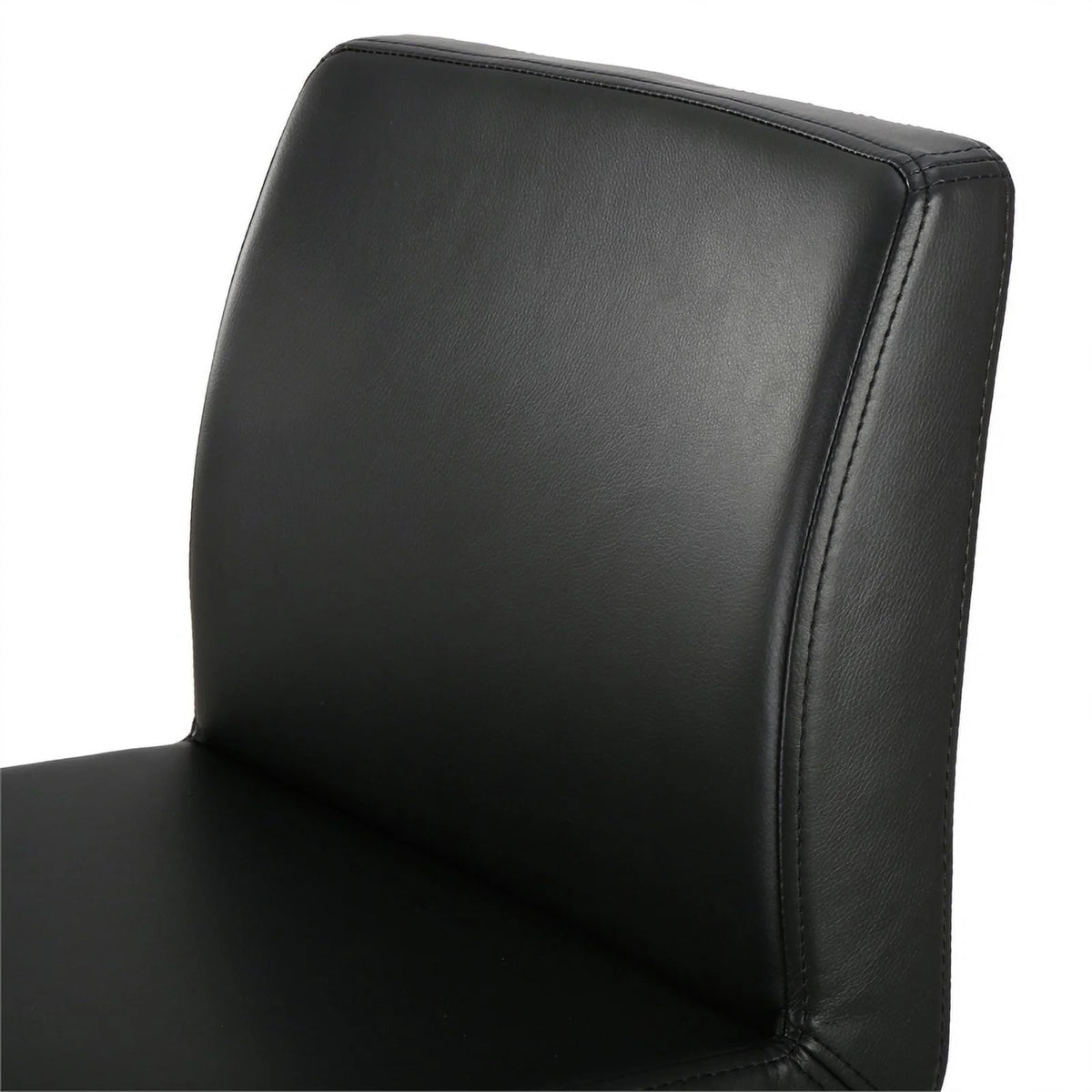 Black Leather Barstool Set of 2 O5218