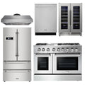 48 inch Dual Fuel Range, Range Hood, Refrigerator, Dishwasher, Wine Cooler T76938