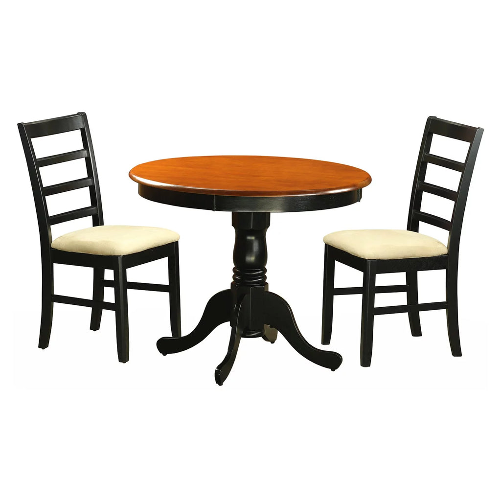 Black Cherry 3 Piece Round Kitchen Table Set Y86227