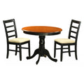 Black Cherry 3 Piece Round Kitchen Table Set Y86227