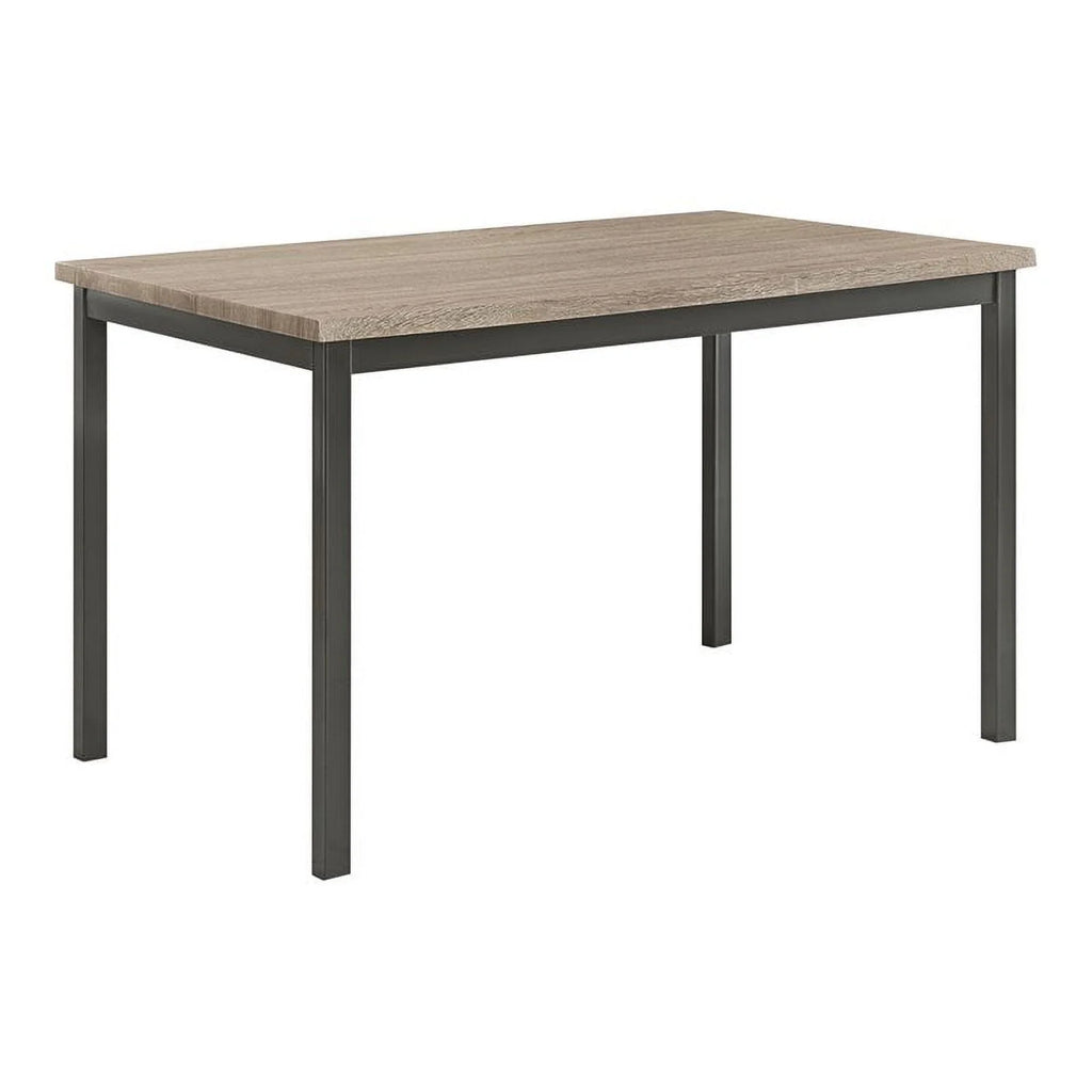 30" Metal Dining Table with Wooden Top R209629
