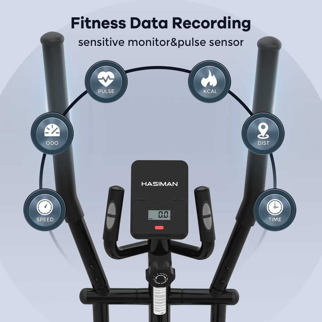 Silent Magnetic Elliptical Bike Stationary Exercise Machine O128